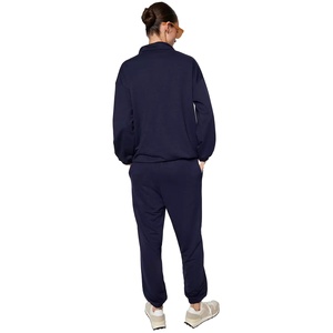 ชุดออกกำลังกายผ้าฝ้ายคอตั้งสำหรับผู้หญิงชุดวอร์มลำลองแนวสตรีทสำหรับผู้หญิง | บริการ OEM โลโก้ออกแบบได้ตามต้องการ - Product Image 5