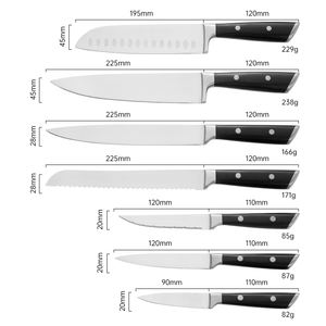 Couteau de cuisine ultra tranchant en acier inoxydable à haute teneur en carbone Couteau de chef en acier inoxydable Lame d'usine de coutellerie personnalisée en gros OEM ODM - Product Image 5