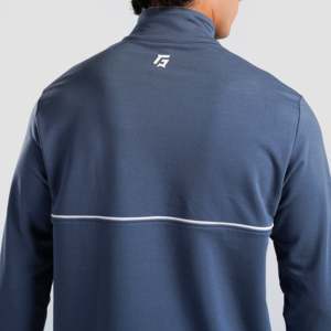 Sudadera con media cremallera 100% poliéster French Terry con diseño marino y cremallera - Product Image 5