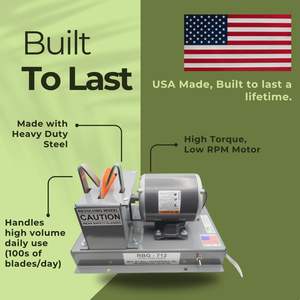 Meuleuse à disque électrique de qualité industrielle, alimentée par batterie, pour affûter les lames de tondeuse à gazon - Product Image 4