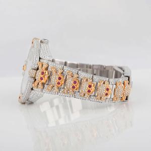 Handmade Premium Fashion Hip Hop VVS Moissanite Luxury Custom High Quality Diamond Square Glass <b>Watch</b> 25mm Full Diamond Limited - Product Image 2