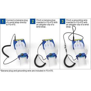 Probador de carga electrónica FG-470, probador de correas de muñeca para control estático - Product Image 1
