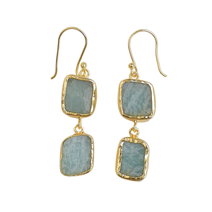 ต่างหูอะเมโซไนต์ชุบทองแบบห้อย สำหรับผู้ค้าส่ง จำหน่ายและจัดหาสำหรับตลาดผู้ซื้อจำนวนมาก - Product Image 1