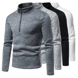 Le plus récent quart Zip pull Golf sweat hommes 14 Zip polaire sweats à capuche col montant pull pull blanc veste en gros - Product Image 6