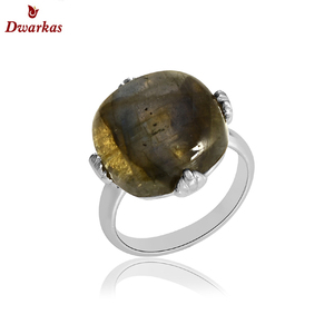 Bague en argent sterling 925 avec pierre précieuse labradorite audacieuse, style classique, pierre naturelle, mariage, anniversaire, fête, haute qualité - Product Image 1