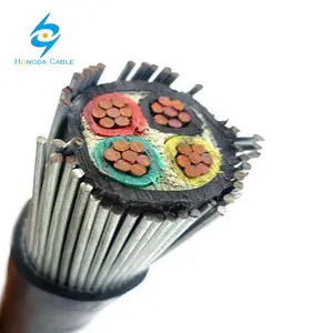 YJV32 YJY33 4 cores 35mm2 CU/XLPE/ARMOURED CABLE steel wire armored cable four cores copper armored underground cable wire