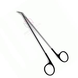 Tijeras Vasculares DeBakey Manuales Reutilizables de Alta Calidad, Hoja Angulada de 10 mm, Mango Recubierto de Negro, Acero Inoxidable, Precisión Quirúrgica - Product Image 5