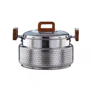 Belle casserole design européen Design fantastique Beau chauffe-plats avec poignées en bois Cadeaux de pendaison de crémaillère - Product Image 1