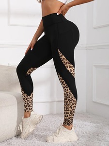 Women's High Waist <b>Yoga</b> Pants Logo Slim Fit Printed Rhinestone Quick Dry Breathable Fitness Leggings Running Stretch Pockets - Product Image 3