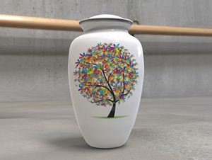 Urna Funeraria Artesanal para Adultos - Monumento de Árbol con Colibrí Estilo Europeo/Americano - Product Image 3