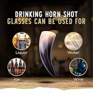 Taza de cristal de cuerno de búfalo natural de alta calidad de origen ético con textura única para cocinas rústicas a precio mayorista - Product Image 4