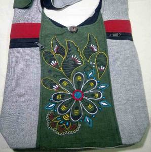 New Arrival Hobo Casual Tote Shoulder Sling Bags with Embroidered <b>Flowers</b> Cover Closure Type Decoration - Product Image 3