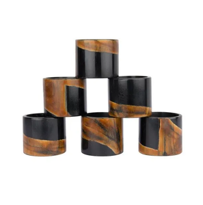 Anneaux de serviette de luxe au design unique en corne naturelle, écologiques, en stock, personnalisables, vente en gros - Product Image 5