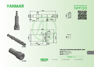 ชุดลูกสูบสำหรับปั๊มน้ำมันเชื้อเพลิงเครื่องยนต์ดีเซลทางทะเล YANMAR M11 M12 NM130 - Product Image 6
