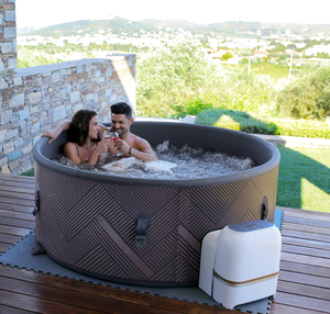 <span class=keywords><strong>Spa</strong></span> à bulles <span class=keywords><strong>gonflable</strong></span> rond <span class=keywords><strong>pour</strong></span> 4 à 6 personnes avec couverture écoénergétique, Mono - Product Image 1