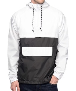 Veste coupe-vent légère pour homme, blanche et noire, fermeture éclair intégrale, prix bas, qualité supérieure, vêtement de mode, respirante - Product Image 1