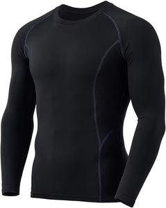 <b>Mens</b> Thermal Breathable Long Sleeve Compression <b>Shirts</b> Athletic Base Layer Top <b>Winter</b> Gear Polyester Running <b>Shirt</b> - Product Image 3