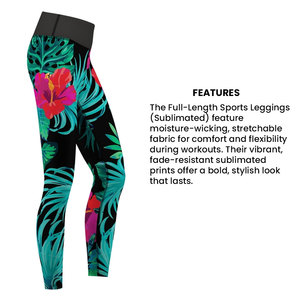 Custom womens printed activewear leggings OEM logo breathable stretch fabric great for fitness teamwear and brand promotion - Product Image 5