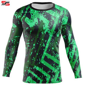 Camiseta de compresión con estampado personalizado para hombre, camisetas de manga larga de entrenamiento, camisetas atléticas de secado rápido con músculos, capa Base para baloncesto - Product Image 1