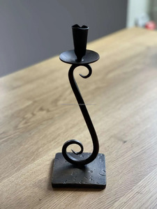 Bougeoir en fer forgé de luxe en or noir fabriqué à la main Vintage Design Style noël décor à la maison cadeau - Product Image 3