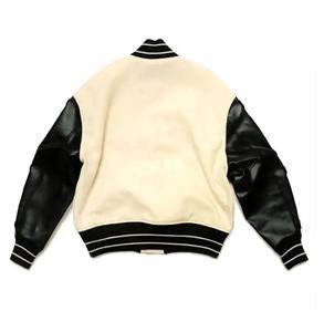 Personalizado de lujo negro Varsity Chaquetas Chaqueta de los hombres de manga de cuero Letterman Varsity hombre chaquetas - Product Image 4