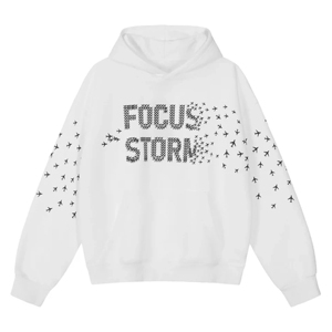 Sudadera con capucha 100% algodón con estampado de farol para hombre, jersey con estampado de letras, ropa de calle, capucha para invierno, diseño lavado con ácido personalizable - Product Image 1