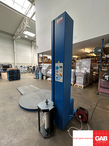 C-One Semi Automatic Pallet <b>Stretch</b> Box Wrap Film <b>Machine</b> Automatic Top Sheet Wrapping <b>Machine</b> with steel ramp - Product Image 3