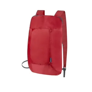 Zaino Pieghevole Sostenibile Redrax RPET in Colore Rosso, Gadget Promozionale - Product Image 3