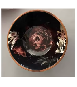 Bols en bois émaillés faits à la main au design moderne, bols polis brillants, plats de service pour collations, pour la maison, les fêtes et les cadeaux - Product Image 3