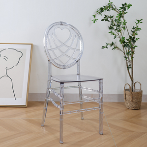 كراسي شيافاري نابليون الشفافة المصنوعة من الراتنج بالجملة كراسي الزفاف والحفلات تيفاني شيافاري أكريليك شفاف للفنادق - Product Image 6