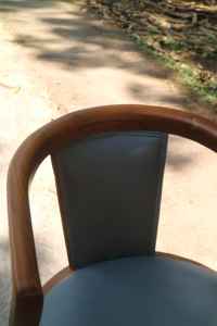 Sillón de teca con asiento tapizado - Product Image 4