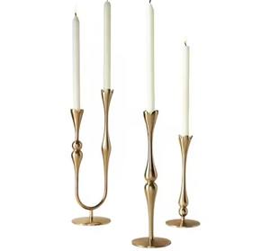 Bougeoir en métal artisanal de luxe Accent décoratif élégant pour table à manger chambre et affichage d'événements - Product Image 2