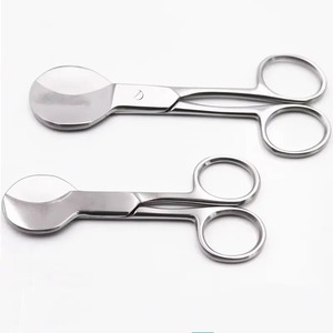 Instrumentos quirúrgicos obstétricos Tijeras de cordón umbilical Tijeras curvas de acero inoxidable Tijeras quirúrgicas Herramientas veterinarias - Product Image 1