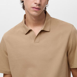 Piqué 100% coton de haute qualité pour polo pour hommes coupe ajustée respirante avec motif solide pour bureau ou utilisation promotionnelle - Product Image 5