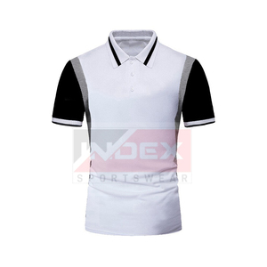 Rendimiento informal de negocios para camiseta Polo con logotipo bordado Media manga Transpirable 100% Diseño estampado de punto de algodón - Product Image 2