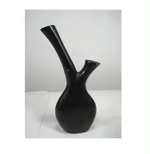 Florero de nuevo estilo Diseño hecho a mano Estilo moderno Martillado Color negro Maceta y maceta Decoración de piso - Product Image 6