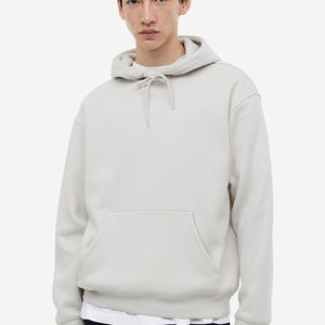 Sweat-shirt à capuche personnalisé 100% coton pour hommes, style Boxy surdimensionné sans ficelles, brodé et teint en plaine, pour l'hiver - Product Image 6