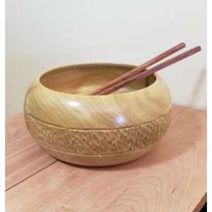 Cuenco para servir de madera hecho a mano rústico para mesa de comedor de estilo de granja ensalada pasta pan exhibición para servir frutas - Product Image 6