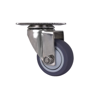 Roulettes pivotantes en acier inoxydable de 3 pouces, robustes, pour chariot alimentaire - Product Image 1