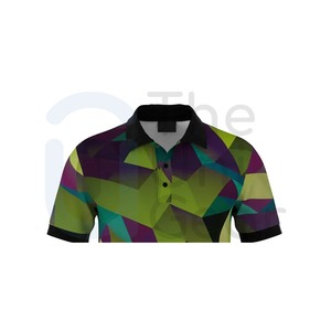 Venta al por mayor de camisetas de polo personalizadas para hombre nuevo patrón sólido estampado camiseta Streetwear ropa de punto sublimación personalizada - Product Image 3