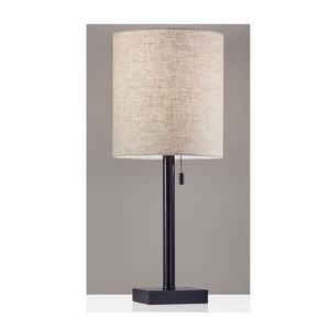 White Fabric Lampshade Metal Table Lamp for Bedroom Decor Home Decoration Bedside Night <b>Light</b> Iron Black <b>Wire</b> Cage Base - Product Image 6