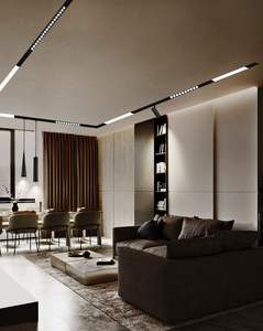 Modern 12W Black <b>LED</b> Track Light System with Magnetic <b>Diffuser</b> Aluminum Body COB 48V DC Easy Installation for Office Home - Product Image 6