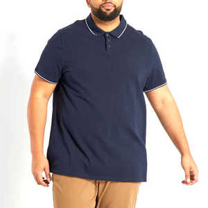 Polo de Verano Casual Deportivo de Manga Corta para Hombre, de Algodón, Corte Regular, con Estampado Personalizado, Diseño Liso, Tela de Lona - Product Image 1