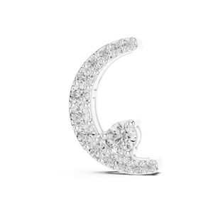 Colgante Redondo de Diamante Cultivado en Laboratorio en Oro Blanco de 14K para Mujer, Joyería Nupcial Minimalista, Regalo de Aniversario de Lujo Certificado, Elegante - Product Image 1