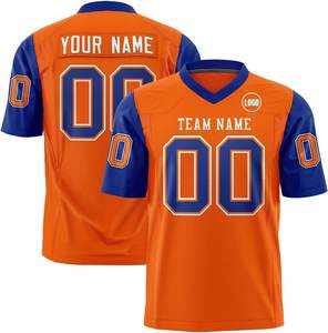 Camisetas de fútbol americano de calidad superior, diseños personalizables, duraderos, estirables, al por mayor, uniformes deportivos cortos, sublimación - Product Image 5