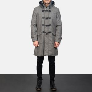 Customized Color Breathable Winter Leather Coat for <b>Men</b> with Long Collar OEM Service <b>Men's</b> Clothing Long Coat - Product Image 1