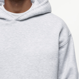 Article le plus vendu, sweats à capuche 100% coton pour hommes, surdimensionnés, épaules tombantes, logo imprimé DTF personnalisé, couleur bleu uni, sweats à capuche pour hommes - Product Image 2
