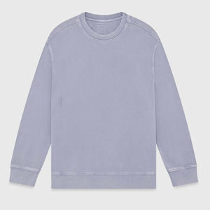 Unisex Light Purple Cotton Blended Fleece Sweatshirt Custom Oversized Pullover Crewneck Plain Streetwear Casual Warm Winter - Product Image 1