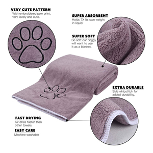 Multi Color Ultra Soft Fabric Washable Absorbent <b>Cat</b> Dog Bath Towel Dogs Best Selling Animal Accessories <b>Top</b> Quality Towel - Product Image 5