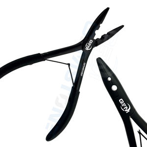 Pince à extensions de cheveux professionnelle GEMSTONE ENTERPRISES de 7 pouces, en acier inoxydable, pour l'installation de micro-anneaux et de nano-anneaux, modèle P-57 - Product Image 3